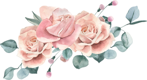Bouquet of Roses and Eucalyptus Leaves 